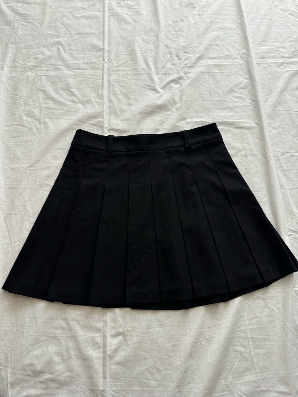 Aritzia Sunday Best Black Pleated Mini Skirt Size 8 Preppy Tennis Schoolgirl